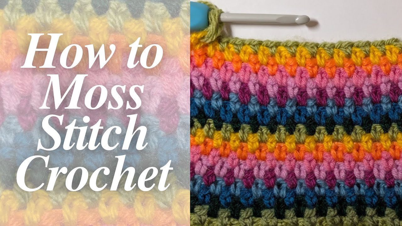 HOW TO MOSS STITCH BEGINNERS | CROCHET TUTORIAL | TWINS IN STITCHES ...