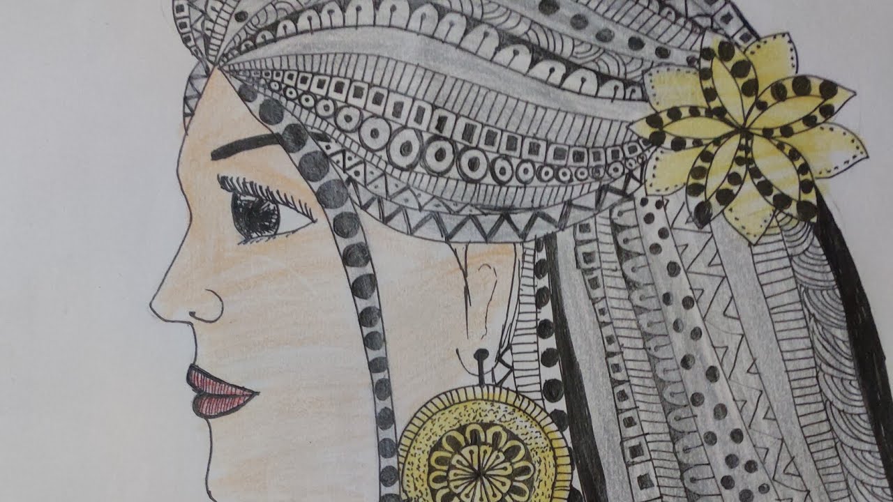 Mandala Art Girl Mandala Art for Beginners YouTube