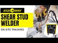 On site training for 25mm stud welding  shear stud welder  studmaster india