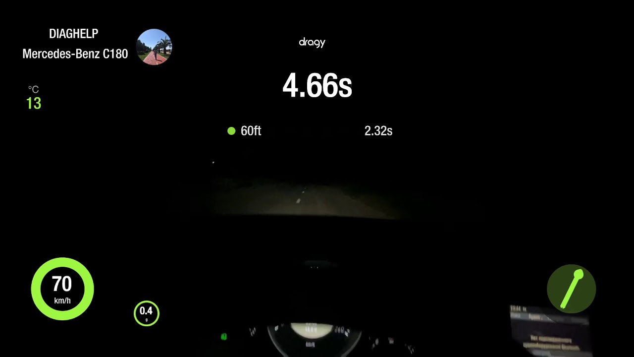 Mercedes W204 1.6 stage 2   204 Л/С разгон 0- 100