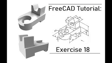 FreeCAD Tutorial | Exercise 18: Creation of 3D Model from 2D Draft for Begginers