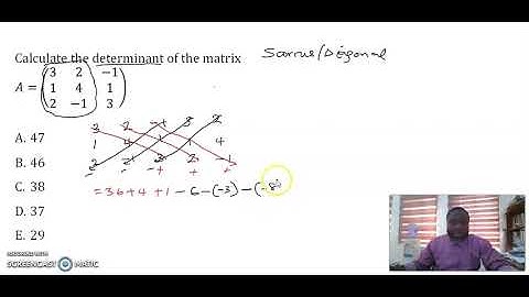 Determinant of 3 x 3 Matrix Sarrus Rule