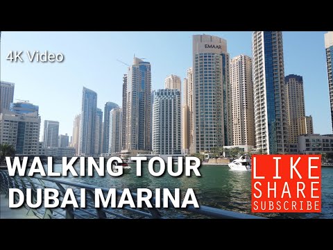 4K WALKING TOUR – DUBAI MARINA, DUBAI ,UAE DEC 2019