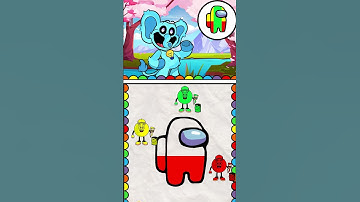 Smiling Critters Animation - Help Me Paint Among Us Colors (IQ Test) #Catnap #Dogday