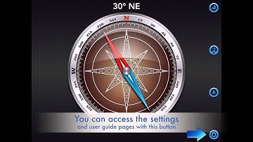 gyro compass | how to access the settings and user guide pages?