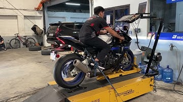 Yamaha 2022 R1M initial Dyno Run (163 Max power Stock)