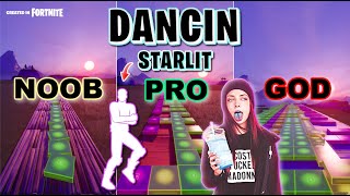 Aaron Smith - DANCIN (STARLIT Emote) - Noob vs Pro vs God (Fortnite Music Blocks)