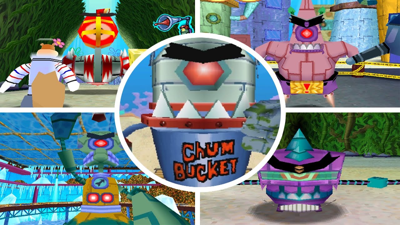 SpongeBob Truth Or Square (DS) - All Bosses