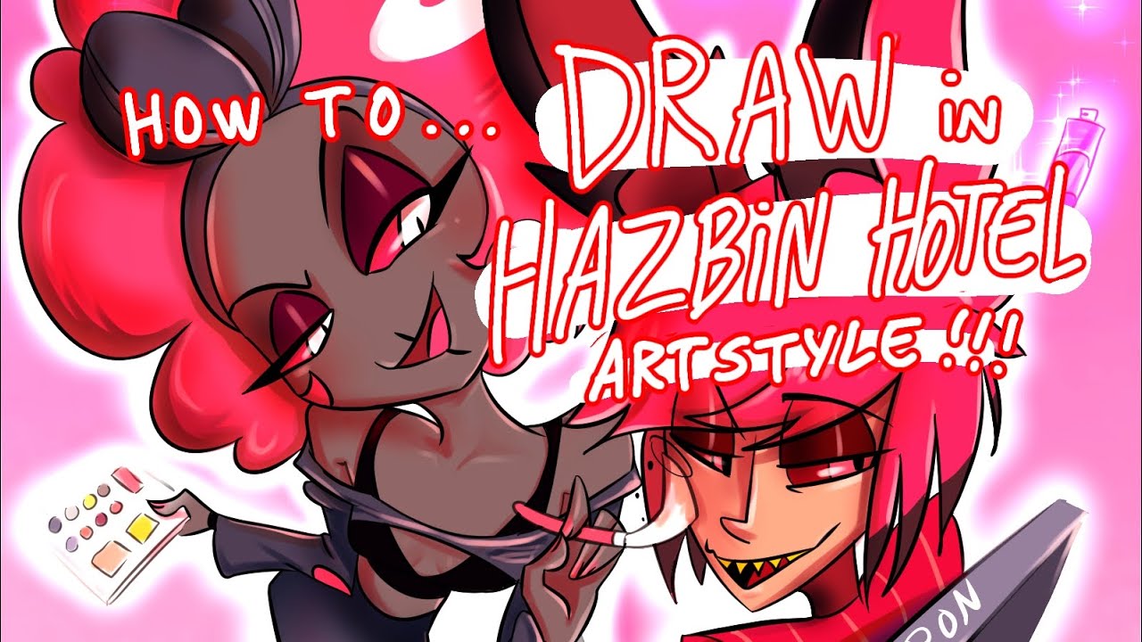 How I Draw in the Hazbin Hotel Art Style (Workflow + TourBox Elite Plus ...