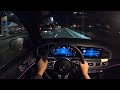 2020 Mercdes Benz GLE Night POV Test drive - A well isolated interior!