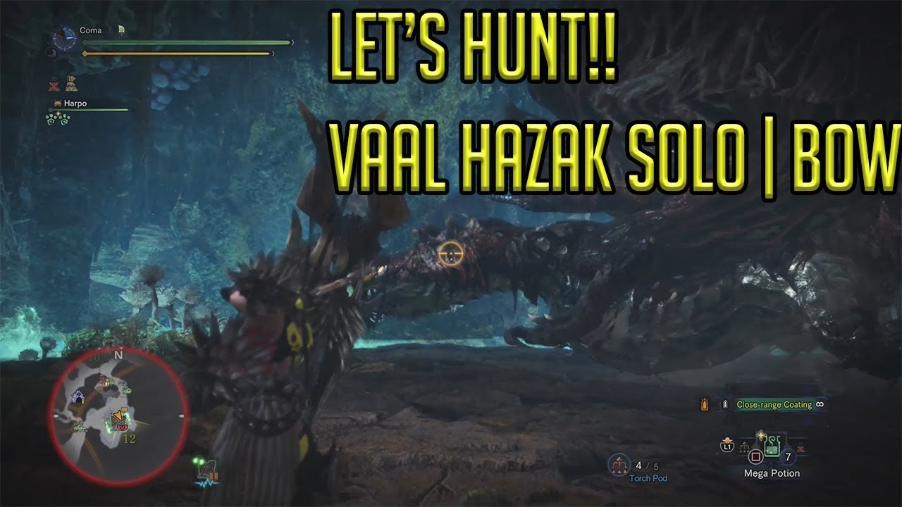 Vaal Hazak High Rank Solo | Bow | Monster Hunter World!! - YouTube