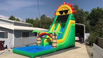 HOW TO ROLL UP A BIG INFLATABLE WATER SLIDE