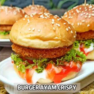BIKIN BURGER AYAM CRISPY ALA RUMAHAN