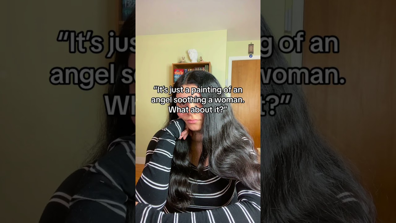 Is it an angel comforting a woman? 