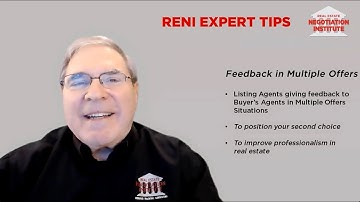The importance of a Listing Agent giving feedback to the Buyer