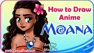 How to Draw Anime Moana(How to Draw Anime Moana ❤ Learn how to draw Moana from the new Disney movie in an anime / manga style step by step in this drawing tutorial art video!, 2016-11-24T15:30:00.000Z)