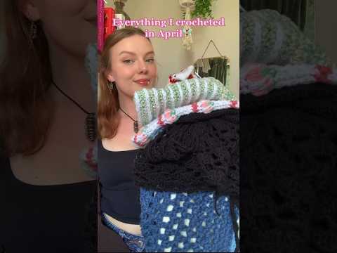 everything i crocheted in april🧚🏼‍♀️#shorts #shortsclip #crochet #crochettop #crochetbag #fyp #fy (video tutorial)