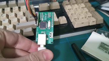 Testing my a500 keyboard adapter on the Vampire V4 using the Koe