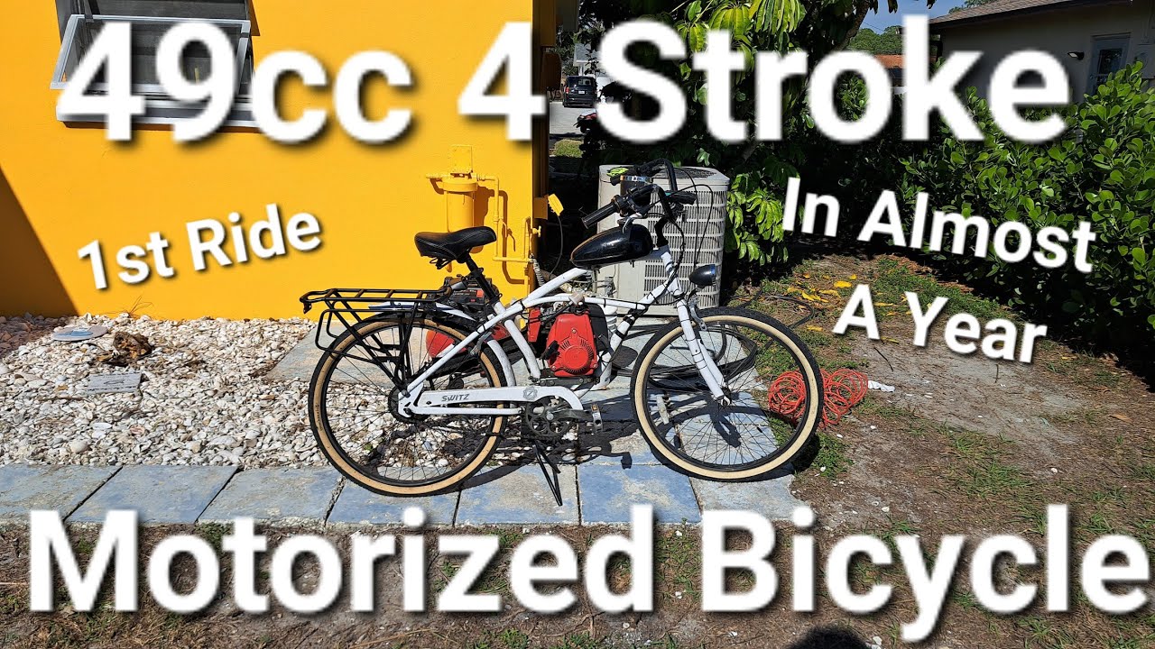 Taking The BikeBerry 49cc 4 Stroke Motorized Bicycle Out For The 1st