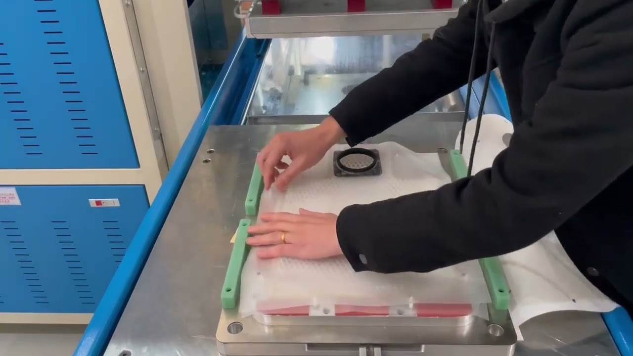 Sliding table welding and cutting machine make car seat massage airbags