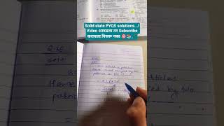 solid state numericals PYQS
