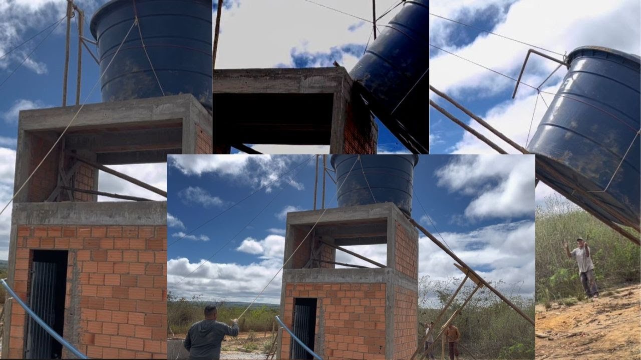 COMO COLOCAR UMA CAIXA D'AGUA DE 10 MIL LITROS NUMA BASE DE 5 METROS DE ALTURA