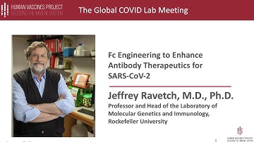 Dr. Jeffrey Ravetch: Fc Receptor Engineering to Enhance Antibody Therapeutics for SARS-CoV2