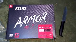 UNBOXING RX 570 8GB ARMOR MK2 OC - MSI