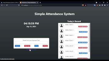 Simple Attendance System in PHP and SQLite DEMO