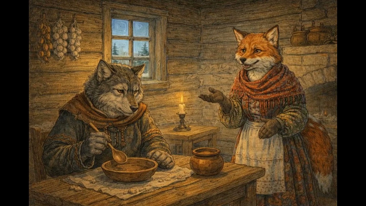 4. ЛИСИЦЯ НА ЗИМІВЛІ У ВОВКА І МЕДВЕДЯ