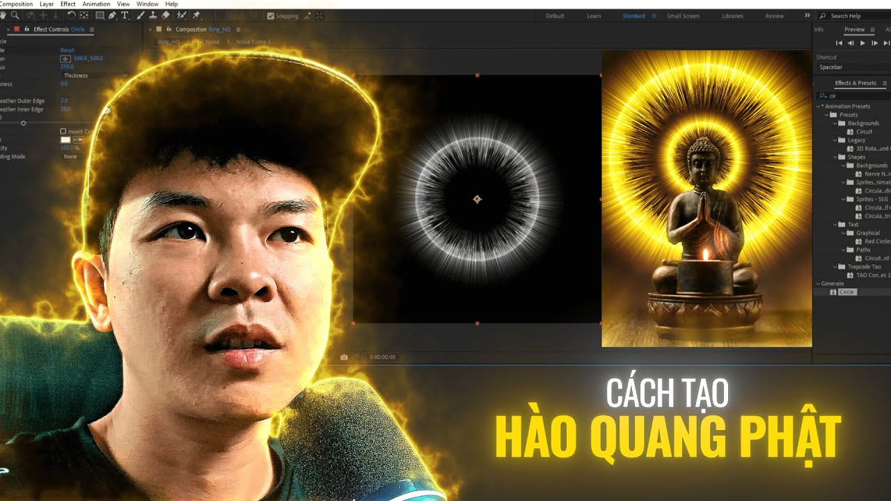 Cách tạo Hào Quang Phật bằng 100% After Effects chi tiết