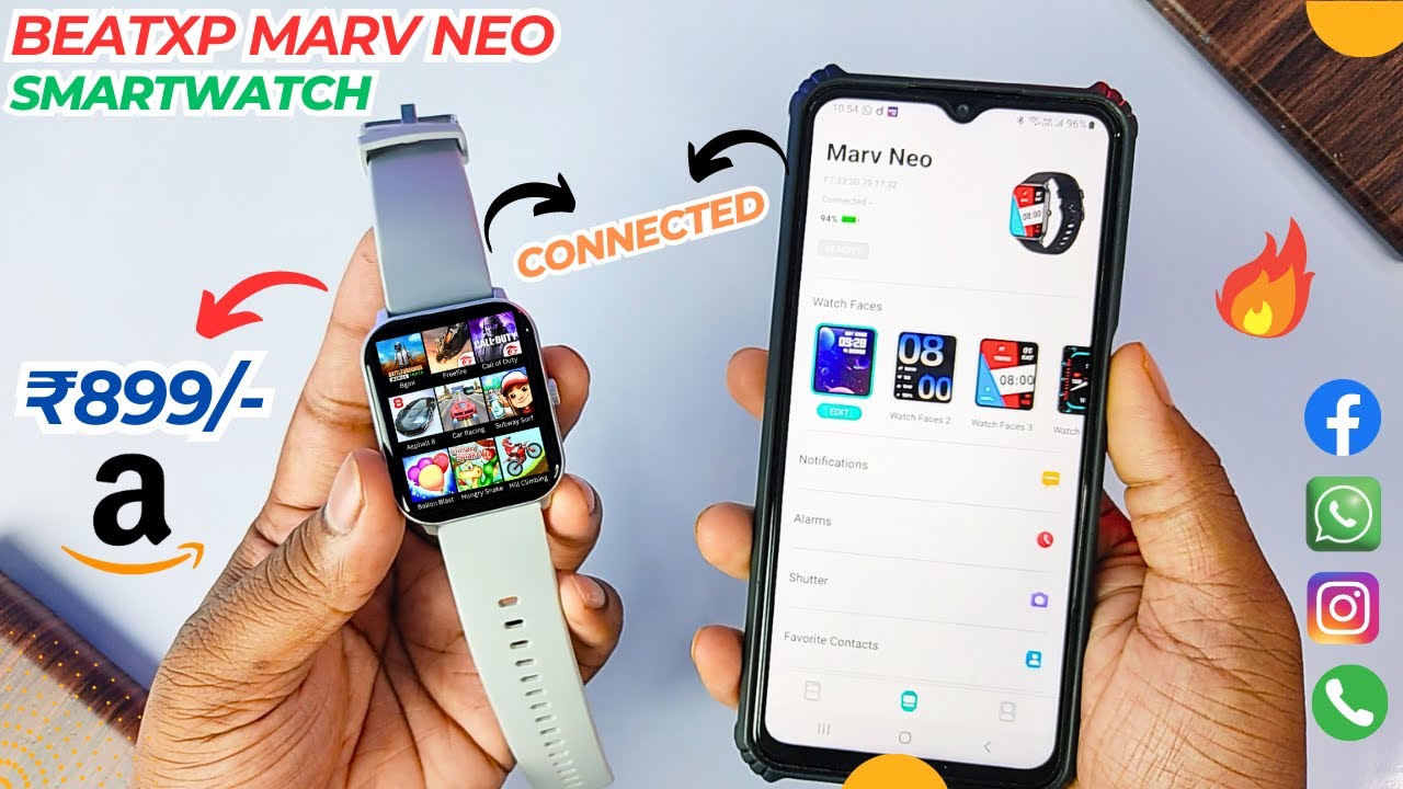 How To Connect beatXP Marv Neo Smartwatch With Phone? Da Fit App 💯🔥