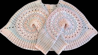 Crochet Circle2Hexagon Jacket, PUZZLE Yarn, CAT’S CRADLE, Large Sizes FIRST ON YOUTUBE