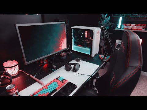 How to Get a $65 Desk Setup from Ikea - MODERN GAMING DESK TOUR 2020