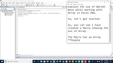 Use of Option Base while working with Array in Excel VBA