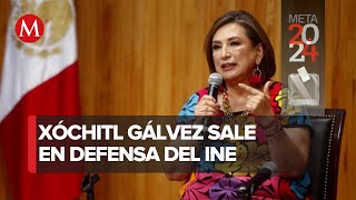 Xóchitl Gálvez se opone al recorte presupuestal por poner en riesgo las elecciones del 2024