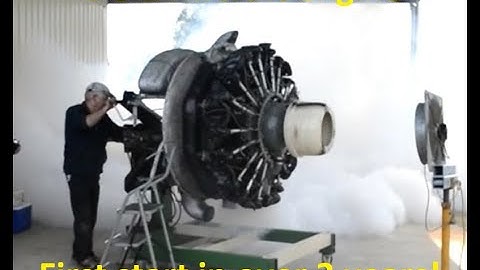 DC-2 Wright Cyclone 1820 engine start after 3 years!