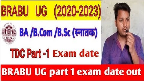 BRABU UG part 1 exam date out 2020-23