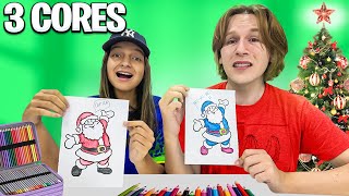 COLORINDO COM 3 CORES DESENHOS DE NATAL | TIO LUCAS E LAILA SHOW