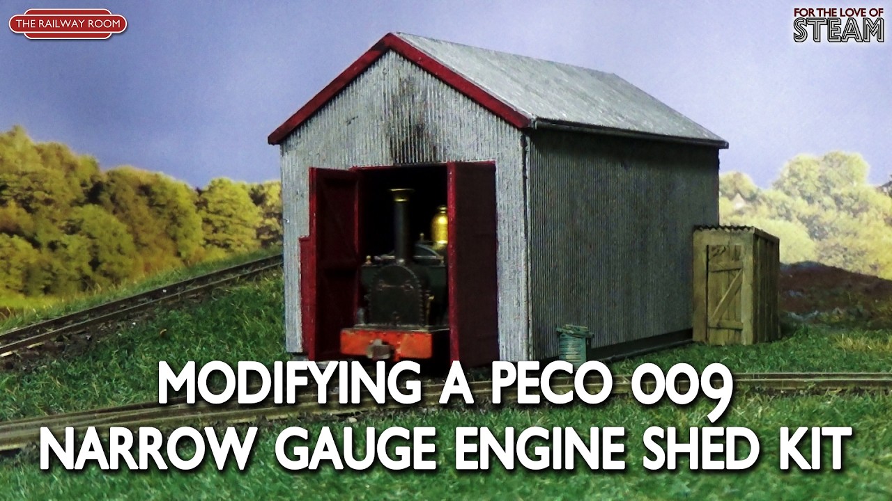 Modifying a Peco 009 Narrow Gauge Engine Shed Kit LK-220 - YouTube