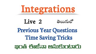 Integrations PYQ Live 2 in Telugu || Root Maths Academy