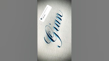 Copperplate calligraphy, tutorial: how I write your name #gian