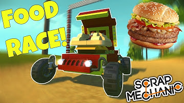 CRAZY FOOD RACE!!! - Scrap Mechanic Multiplayer Gameplay - EP 244