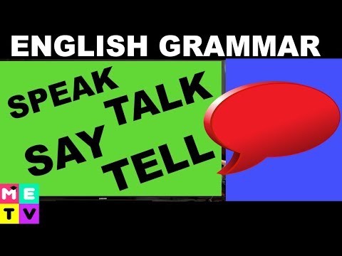 English Grammar | Speak Talk Say Tell | What's the Difference?? 🤔🤔🤔