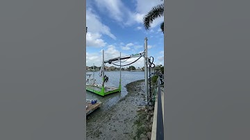 Dock construction drilling pilings