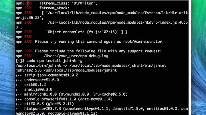 Installing npm packages globally