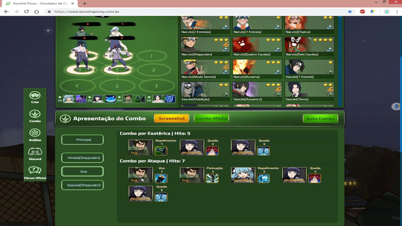 Naruto Online 5.0 Site de comp Konoha proxy 