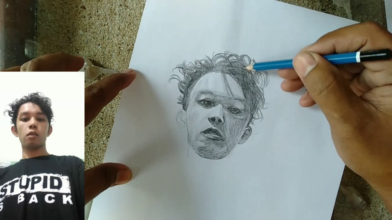 Menggambar Sketsa Wajah Dengan Satu Pensil Mudah dan Cepat || Pesanan