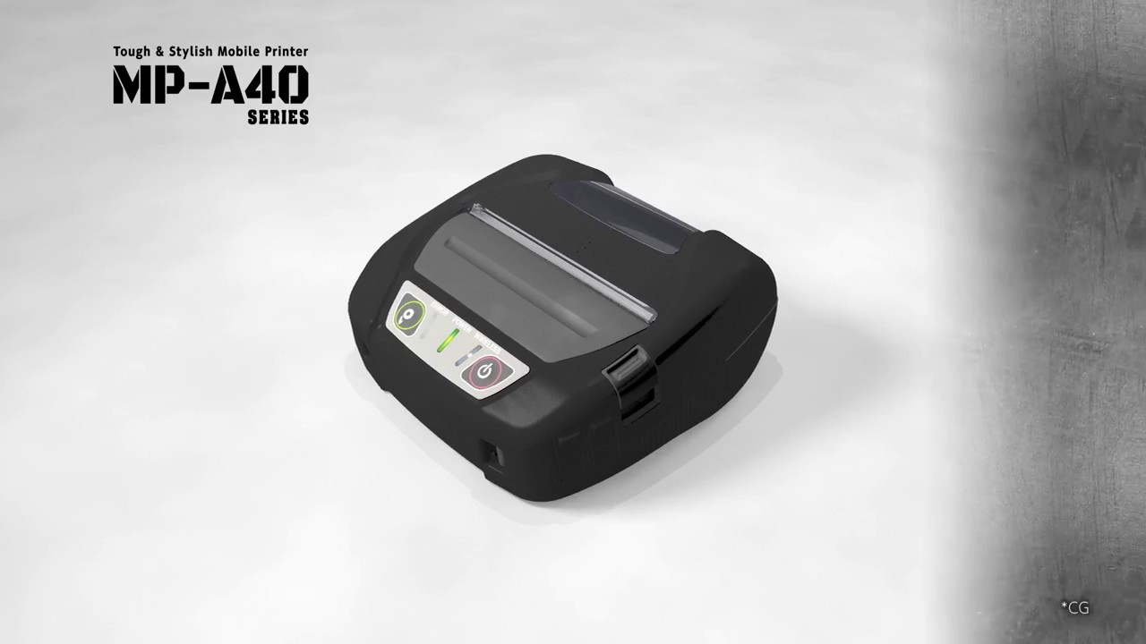 tough stylish mobile printer mp a40 youtube