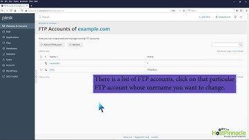 How to rename FTP account username in Plesk   HostPinnacle